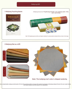Fichas de Mahjong Chinas de Acrílico con Cristales Brillantes Dericsson, Juego de 144 Fichas de Mahjong, 38/40/42 mm - Product Image 6