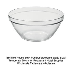 ชามสลัดแก้วเทมเปอร์แบบซ้อนได้ โปเปียมี ขนาด Ø 20 ซม. ยี่ห้อ Bormioli Rocco - Product Image 2