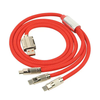 Cable de datos personalizado Cable 3 en 1Cable de carga rápida Línea de cargador de teléfono Cable USB Cable de alimentación