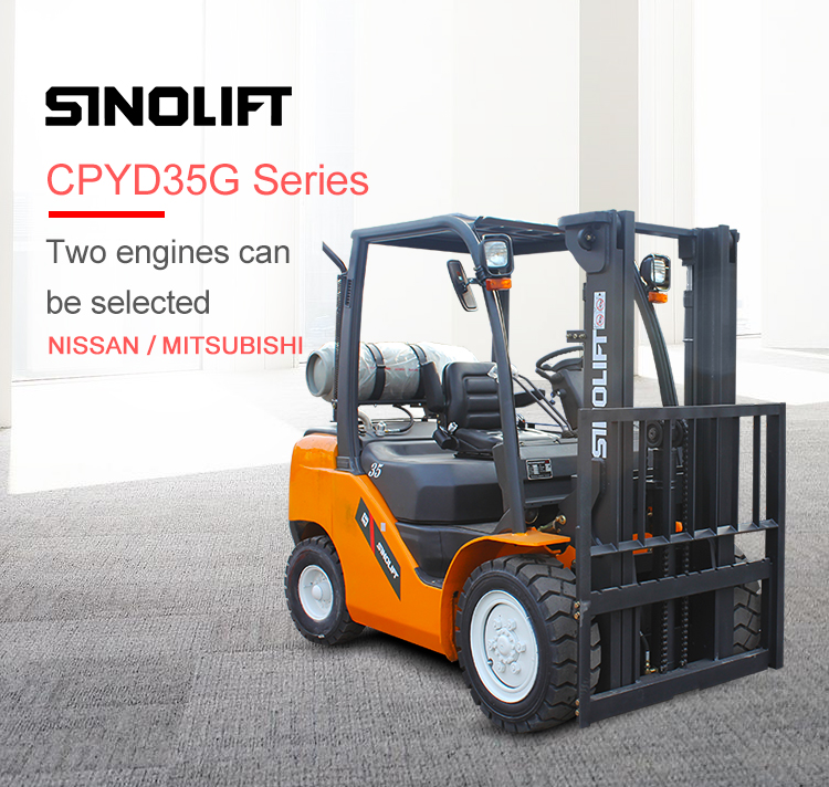 Sinolift CPYD SERIES 3.5 TON dual fuel forklift for LPG /Gasoline