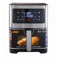 Friteuse à air multifonctionnelle commerciale numérique appareils de cuisine ménagers en acier inoxydable friteuse à air