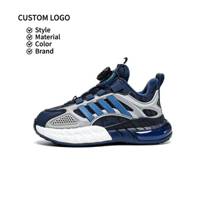 Personnalisé 2024 nouveaux styles garçons mi-grands enfants chaussures chaudes en coton avec doublure en peluche et dessus en cuir chaussures de sport pour enfants - Product Image 1