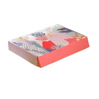 Boîtes en carton ondulé rigide pour emballage postal, personnalisées rose et bleu, en carton ondulé, pour vêtements et chaussettes, avec gaufrage, recyclables