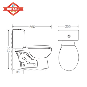 <span class=keywords><strong>WC</strong></span> en céramique à poser au sol, deux pièces, pour l'hôtellerie, avec technologie de chasse silencieuse et siège à dégagement rapide - Product Image 2