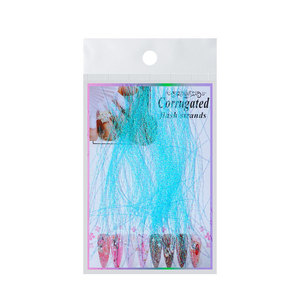 Tendencia caliente diseños <span class=keywords><strong>de</strong></span> Arte <span class=keywords><strong>de</strong></span> uñas Aurora fibra <span class=keywords><strong>de</strong></span> vidrio línea <span class=keywords><strong>de</strong></span> seda pegatina <span class=keywords><strong>de</strong></span> uñas 3D hilo fluorescente corrugado flash resplandor en la uña oscura - Product Image 4