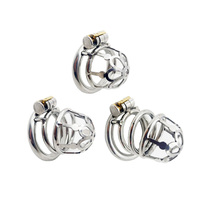 Metal tres anillos ahuecados lavable suave pene jaula pene bloqueo masculino cinturón de castidad adultos juguetes sexuales para hombres