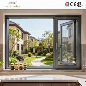 Sistema di Finestre a Battente in Alluminio con Triplo Vetro Temperato, Isolamento Termico, Alta Sicurezza Antieffrazione, Conforme a NFRC CA Title 24 - Product Image 2