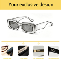 Lunettes de soleil unisexes personnalisées avec logo, motif léopard, verres transparents rouges et bleus, forme rectangulaire carrée, lunettes de soleil de créateur pour hommes et femmes