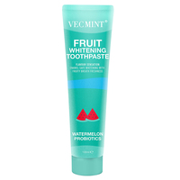 Vecmint Fruit Blanchiment Dentifrice Pastèque Probiotiques Fraise Crème Glacée 100ml pour Émail Sûr Blanchiment et Long Frais