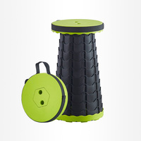 Tabouret pliant en plastique, chaise télescopique rétractable, mobilier de maison au design moderne, pouf pliable pour salon