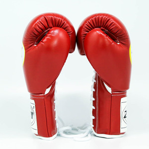 Guantes de Boxeo de Diseño Personalizado para Fitness y Gimnasio de Cuero PU para Combate y Entrenamiento con Cierre de Cordones Estilo Winning de Fábrica China - Product Image 2