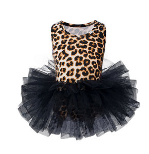 Offre Spéciale léopard fleur coeur danse justaucorps avec jupe sequin étoile enfants justaucorps <span class=keywords><strong>gymnastique</strong></span> filles moelleux personnalisé tutu justaucorps - Product Image 4