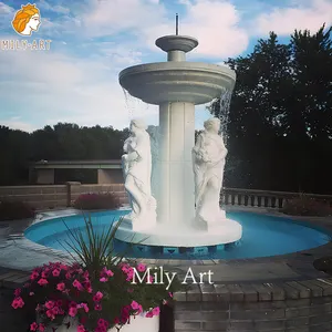 Incantato di alta qualità acqua commerciale all'aperto fontana di marmo per il giardino
