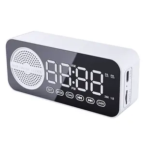 Enough Stock haut-parleur sans fil Version prise en charge de la carte TF, type radio FM charge double réveil haut-parleur avec horloge, Bluetooth 5.0