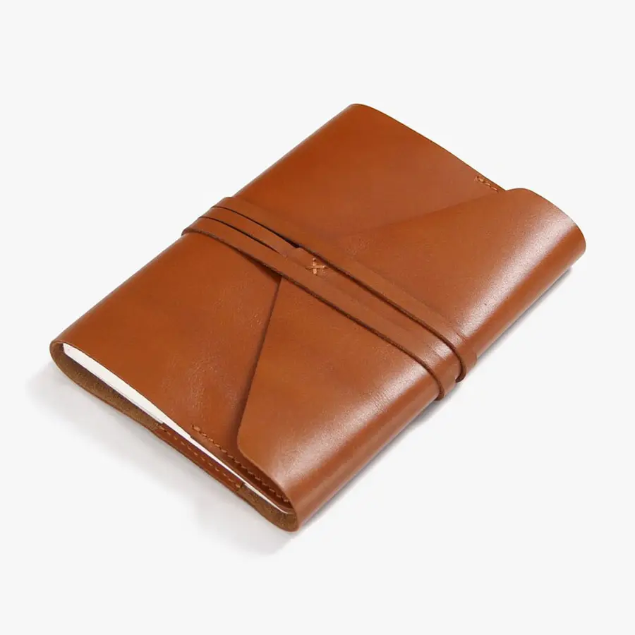 Hot selling genuine Leather Cover customized vintage PU leather journal notebook custom printing