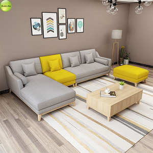 Italian Nordic Modern Style Furniture Sets Design Wooden <strong>Sofa</strong> Set Fabric <strong>Small</strong> Corner <strong>Sofa</strong> for <strong>Bedroom</strong> 3606 - Product Image 4