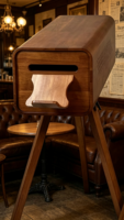 Huanyji - Stand d'impression pour photomaton en bois - Connectivité Bluetooth/USB/HDMI - Impression instantanée - Capacité de 15 personnes - Garantie de 2 ans