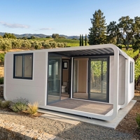 Maison Capsule Moderne Apple, Cabane Préfabriquée de Luxe, Villa Mobile Intelligente avec Salle de Bain Indépendante et Balcon