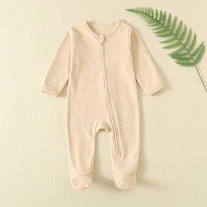 Tuta da bambino autunno manica lunga cerniera tuta da arrampicata neonato <span class=keywords><strong>bambina</strong></span> lavorato a maglia in cotone <span class=keywords><strong>100</strong></span>% tinta unita - Product Image 6