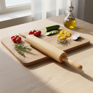 Mattarello di bambù naturale inciso in legno Eco Friendly rullo da cucina all'ingrosso di alta qualità - Product Image 3