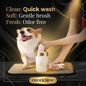 Nuovo Pulitore per <span class=keywords><strong>Zampe</strong></span> di Animali Domestici a Pressione 2026, Lavazampe Rotante a 360° per Cani, Tazza in Silicone Antibatterico per <span class=keywords><strong>Zampe</strong></span> Fangose, per la Toelettatura - Product Image 1