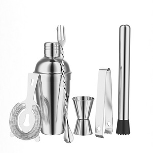Set di Utensili da <span class=keywords><strong>Bar</strong></span> in Acciaio Inox con Shaker, Misurini e Bicchieri per Cocktail - Set Completo per Uso Domestico - Product Image 2