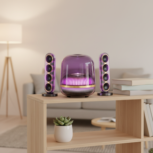 Altavoz Inalámbrico Mini Crystal 5 de Huaqiangbei, con Bajos Potentes, Diseño Desmontable, para Computadoras, Salas de Estar, Sonido Envolvente para el Hogar - Product Image 2