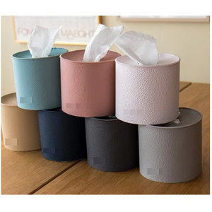 PU Leather Toilet Paper Box Dustproof Napkin and Facial <strong>Tissue</strong> Dispenser Decorative Roll Paper <strong>Holder</strong> for Bedroom and Bathroom - Product Image 2
