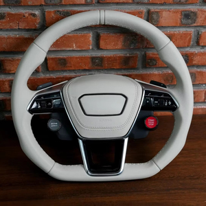 Volante de Fibra de Carbono <span class=keywords><strong>DOS</strong></span> Compatible con Audi A3 A4 B9 A5 RS3 RS4 RS5 S3 S4 S5 S6 S7 A1 A7 A8 B9 B8.5 B8 A6 R8 TT RS6 Q5 - Product Image 1