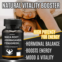 Capsules de racine de maca et d'ashwagandha, complément naturel pour la vitalité et l'endurance, soulagement du stress, soutien immunitaire et stimulation énergétique