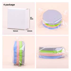 Couvercles réutilisables en silicone pour boîtes de conserve d'aliments pour animaux de compagnie, couleurs rose vif, bleu, gris, vert, pour le stockage des aliments pour chats et chiens - Product Image 2