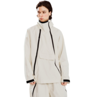 Veste de ski à capuche imperméable coupe-vent blanche et vêtements de montagne pour équipement de snowboard grande taille-Pantalon de neige vêtements de snowboard