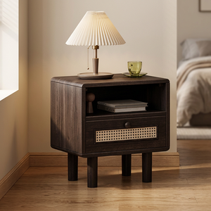 Modern small space nightstand <b>Compact</b> multi-purpose <b>bedside</b> <b>table</b> Small apartment bedroom furniture - Product Image 4
