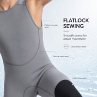 Combinaison de plongée longue en néoprène gris 2 mm pour homme, idéale pour la plongée en apnée, le surf, le paddle board, le SUP et le kayak en été