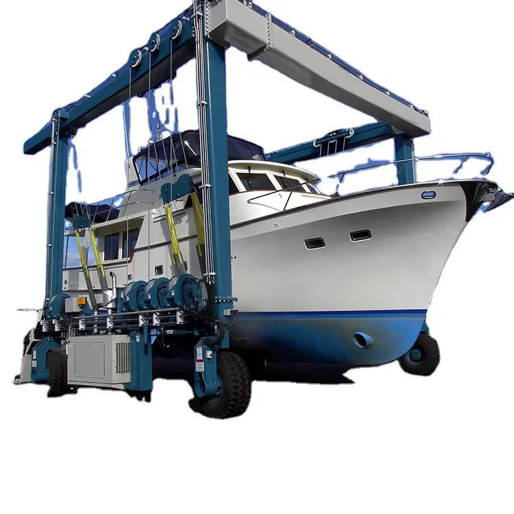 50 ton 400 ton hoist small boat lifting gantry crane machine marine travel lift
