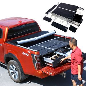 Coffre de Rangement à Outils et Bagages pour Pick-up <span class=keywords><strong>4x4</strong></span> Hilux, Système Arrière de Voiture, Pièces SUV Tout-Terrain, Tiroir de Rangement pour Coffre, Acier Noir, Service OEM, 1 Ensemble - Product Image 2