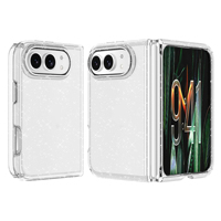 Funda Plegable con Purpurina para iPhone 18 Fold y iPhone 18 Ultra, Marco Elevado, Recortes Precisos, Doble Capa, Delgada y Resistente al Calor