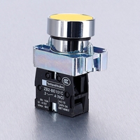 22mm XB2-BA31/42/51 Rouge/Vert/Jaune Bouton Poussoir Auto-réinitialisation Point Circulaire Contact Bouton de Démarrage