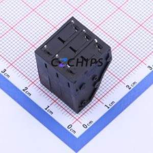 KFM736H-5.0-2*3P Spring Terminal Block Through hole Component (THT),P=5mm Connector 2x3P 5mm Black 6P - Product Image 2