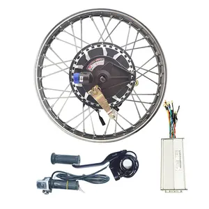 48V 1000W 1500W Brushless Gear Less Rem Drum Kanan Sepeda Motor Listrik Berbicara 17 Inci Roda Hub Motor Kit Konversi