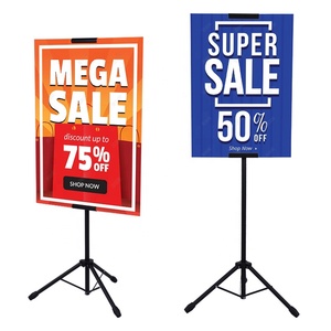 Support d'affichage publicitaire rétractable double face en métal sur trépied, vente en gros 2026 - Product Image 5