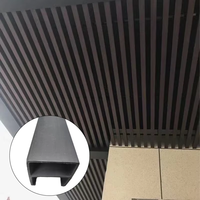 Tubo de Techo Tubular de 100*50mm, Tubo Cuadrado de Madera WPC de 50*50mm para Decoración Interior, Tubo Hueco para Pared, Columna Divisoria de Espacios