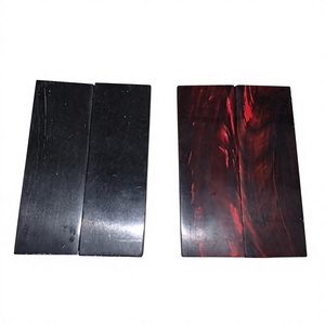 Plaques de corne de buffle écologiques haut de gamme, modernes, pour manches de couteaux, faites à la main, polies, écailles de corne noire naturelle, qualité export - Product Image 1