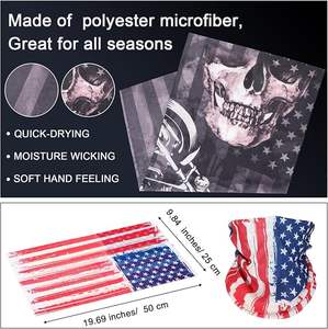 بيع بالجملة مخصص مايكروفايبر مرن رقبة غير ملحومة وشاح جايتر أنبوب مطاطي باندانا الرياضة أغطية الرأس للرجال النساء البوليستر - Product Image 3