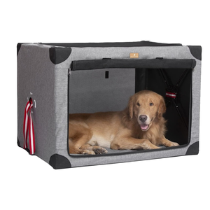 Niche Portable à 3 portes pour chiens, caisse de voyage pliable et sur le côté pour animaux domestiques, pour petits, moyens et grands chiens, usage intérieur et extérieur - Product Image 1