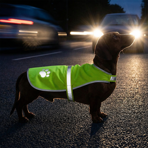 गर्मियों के लिए बेहतर दृश्यता के लिए फ्लोरोसेंट कुत्ते वर्कवियर एक्स xl xl xl पॉलीएस्टर सुरक्षा कपड़े - Product Image 3