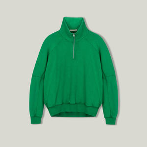 Sudadera de invierno corta holgada de gama alta, sin género, cuello de gama alta, patrón sólido, impresión Digital, Material de poliéster/algodón - Product Image 5