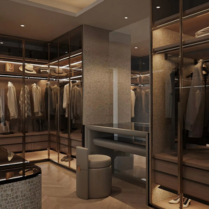 Armario vestidor moderno de alta gama personalizado, solución de almacenamiento de lujo para dormitorios, solucionador de ropa todo en uno para apartamentos, directamente del fabricante. - Product Image 2