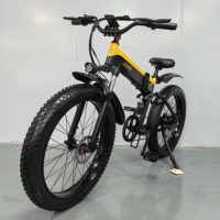 Vélo électrique pliable 26 pouces à pneus larges, moteur arrière sans balais 500W, batterie lithium 48V 10.4Ah, cadre en aluminium, étanche, pour ville, neige et route
