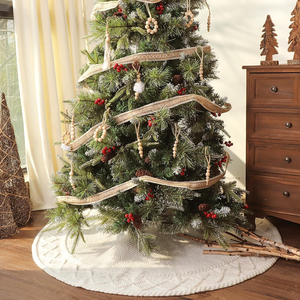 Falda <span class=keywords><strong>de</strong></span> <span class=keywords><strong>árbol</strong></span> <span class=keywords><strong>de</strong></span> <span class=keywords><strong>Navidad</strong></span> <span class=keywords><strong>de</strong></span> 48 pulgadas, falda <span class=keywords><strong>de</strong></span> <span class=keywords><strong>árbol</strong></span> <span class=keywords><strong>de</strong></span> punto con borde <span class=keywords><strong>blanco</strong></span>, faldas <span class=keywords><strong>de</strong></span> <span class=keywords><strong>árbol</strong></span> Vintage, decoraciones navideñas rústicas <span class=keywords><strong>de</strong></span> granja - Product Image 2